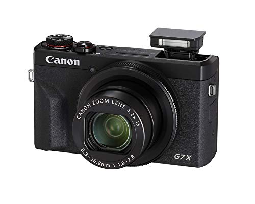 Canon PowerShot Digital Camera [G7 X Mark III] with Wi-Fi & NFC, LCD Screen and 4K Video - Black (Renewed)