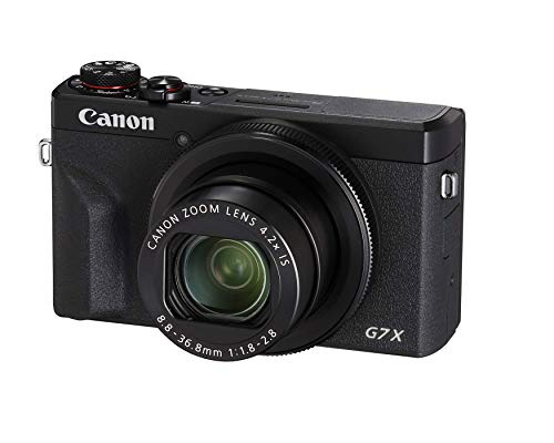 Canon PowerShot Digital Camera [G7 X Mark III] with Wi-Fi & NFC, LCD Screen and 4K Video - Black (Renewed)