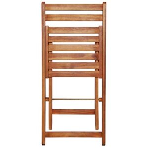 KTHLBRH (Fast Shipments) Wooden Folding Chair | for Porch, Lawn, Garden, Backyard, Balcony, Deck, Pool, Indoor, Outdoor Outdoor Bistro Chairs 2 pcs Solid Acacia Wood