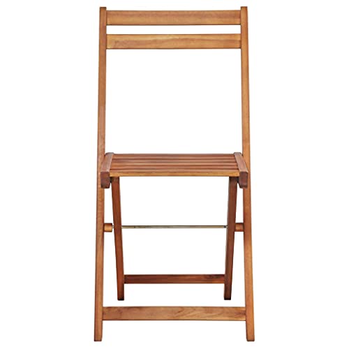 KTHLBRH (Fast Shipments) Wooden Folding Chair | for Porch, Lawn, Garden, Backyard, Balcony, Deck, Pool, Indoor, Outdoor Outdoor Bistro Chairs 2 pcs Solid Acacia Wood