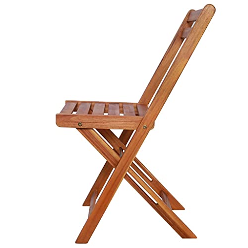 KTHLBRH (Fast Shipments) Wooden Folding Chair | for Porch, Lawn, Garden, Backyard, Balcony, Deck, Pool, Indoor, Outdoor Outdoor Bistro Chairs 2 pcs Solid Acacia Wood