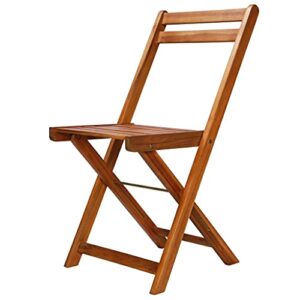 KTHLBRH (Fast Shipments) Wooden Folding Chair | for Porch, Lawn, Garden, Backyard, Balcony, Deck, Pool, Indoor, Outdoor Outdoor Bistro Chairs 2 pcs Solid Acacia Wood