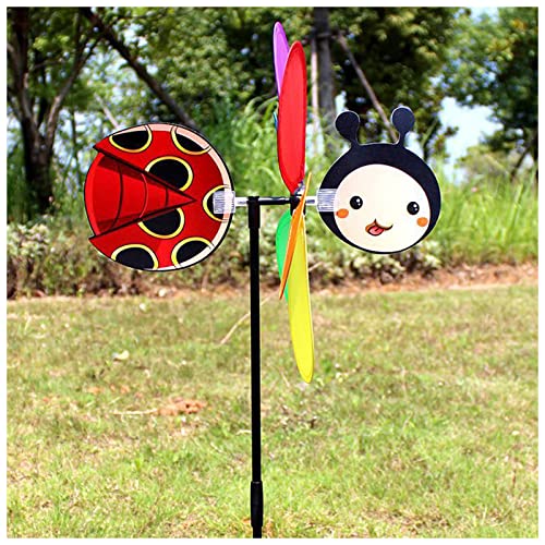 Tuxiaobu 6 Pcs Garden Pinwheels - 6 Styles Windmill for Yard Garden Decor - Kindergarten Children's Gifts Whimsical Baby Gifts for Garden Party Lawn Décor