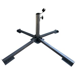 yeuqwj foldable patio umbrella base holder，tempered iron umbrella stand bracket，portable outdoor sunshade anchor， christmas tree support