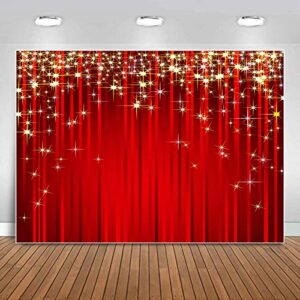 sensfun 7x5ft gold starry red photography backdrop glitter golden star stripes background red christmas backdrops for wedding birthday xmas party banner children portrait photo studio wall decorations