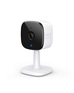 eufy security 2k indoor cam, plug-in security indoor camera with wi-fi, ip camera,human and pet ai, works with voice assistants, night vision, two-way audio, homebase not required (renewed)