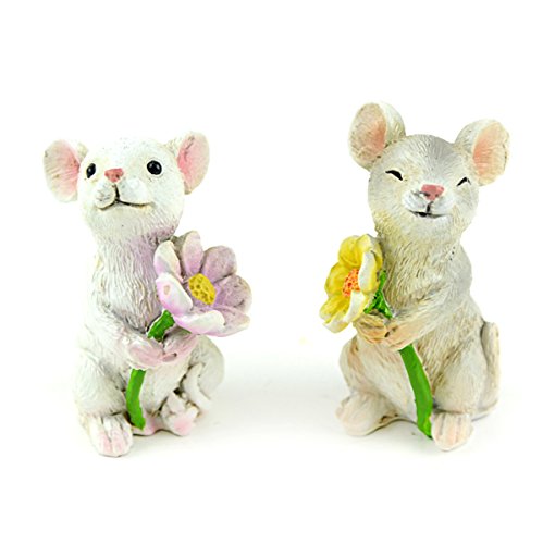 Touch of Nature 55743 Fairy Garden Mice-Set of 2, 2"