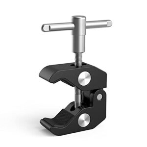 smallrig super clamp with 1/4 and 3/8 thread for cameras, lights, umbrellas, hooks, shelves, plate glass, cross bars, etc – 735