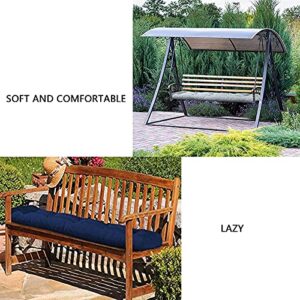 ZHOUZHOU Outdoor/Indoor Garden Patio Bench Cushion Chaise Lounge Chair Cushion Long Rectangle Thick Non-Slip Sun Lounger Chair Seat Pad for Lawn/Dining 61.0220.87inch,Black