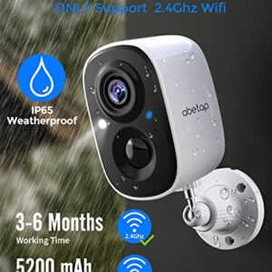 Outdoor Security Camera, 1080P HD Wireless Outdoor Camera with Night Vision, AI & PIR Motion Detection, IP65 Weatherproof, 2-Way Audio, Battery Powered Security Cameras Wireless Outdoor -2 Cameras Kit