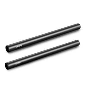 smallrig 12 inches (30 cm) aluminum alloy 15mm rod with m12 female thread, pack of 2 – 1053