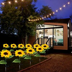 HELESIN Solar Sunflower Lights, Outdoor Sunflower Solar Garden Decor Yard Stake, LED Solar Lights Outdoor Decorative for Patio Lawn Garden Yard Pathway Decoration