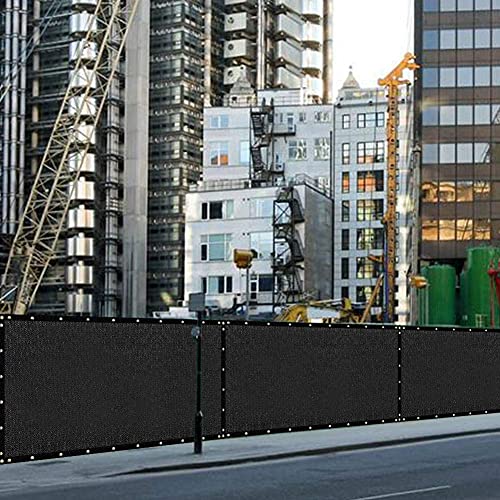 longdafei 6ft x 50ft Heavy Duty Privacy Screen Fence, Fencing Mesh Cover for Patio Pool Garden Backyard Mesh Screen, Black