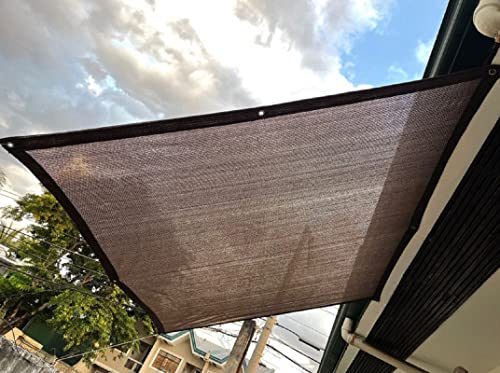 Abrotain Sun Shade Sail Outdoor Shade Cloth 6'6"x9'9" Patio Privacy Screen Fabric Shade Canopy Sunshade UV Block for Patio Pergola Backyard Lawn Garden Outdoor Activities