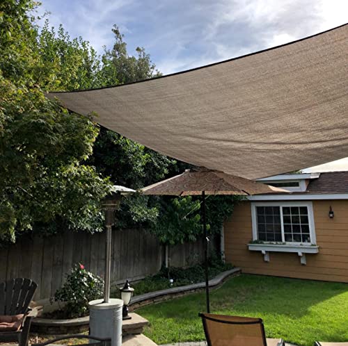 Abrotain Sun Shade Sail Outdoor Shade Cloth 6'6"x9'9" Patio Privacy Screen Fabric Shade Canopy Sunshade UV Block for Patio Pergola Backyard Lawn Garden Outdoor Activities