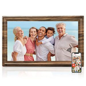 16 inch large digital picture frame, canupdog digital photo frame with 32gb storage wall mountable, auto-rotate, motion sensor share photo video via app
