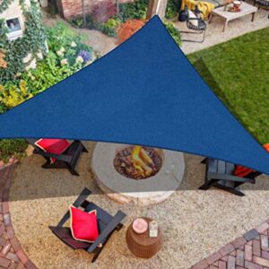 icover sun shade sail canopy 16’5″x16’5″x16’5″, 185gsm fabric permeable pergolas top cover, for outdoor patio lawn garden backyard awning, blue