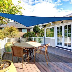 iCOVER Sun Shade Sail Canopy 16'5"x16'5"x16'5", 185GSM Fabric Permeable Pergolas Top Cover, for Outdoor Patio Lawn Garden Backyard Awning, Blue