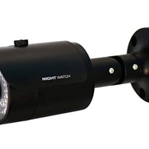 Night Watch Security 1 Pack Analog HD 720p Wired Bullet Camera (Black, Camera Only, Compatible with Night Owl DVRs Certified)