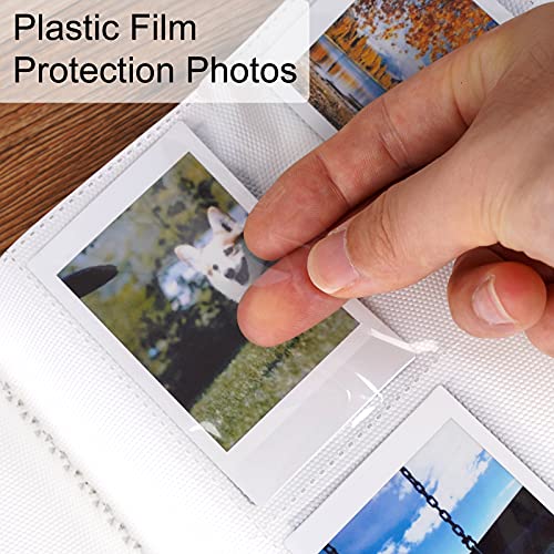 256 Pockets Mini Photo Album for Fujifilm Instax Mini 12/Mini 11/Mini 9 /Mini Link Printer/LiPlay Instant Camera, Polaroid Snap/PIC-300/Z2300/ SocialMatic Instant Cameras & Zip Instant Printer (Ice White)