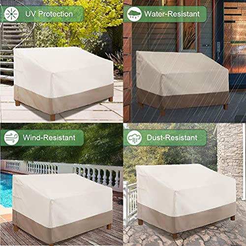 PHI VILLA Outdoor Bench Cover,Patio Furniture Cover Waterproof for Loveseat, Bench, sofa ,89" L x 34" W x 33"H, Large