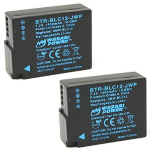 wasabi power battery for panasonic dmw-blc12 (2-pack, fully decoded)