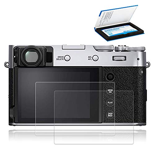 2 Pack Camera Screen Protector for Fujifilm X100V X-T4 X-E4 Camera, Ultra-Thin Anti-Fingerprint Anti-Scratch 9H Hardness 2.5D Rounded Edges Tempered Glass Protector