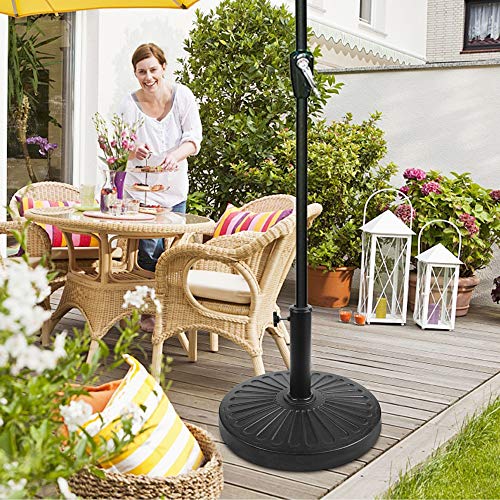 Blissun 22 lbs Patio Umbrella Base, Outdoor Umbrella Base, Market Umbrella Base Stand for Patio, Garden, Lawn, Black, B-010H