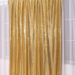 Sparkly Gold PartyDelight Sequin Backdrop, Photography, Christmas Backdrop, 6Ft x 6Ft