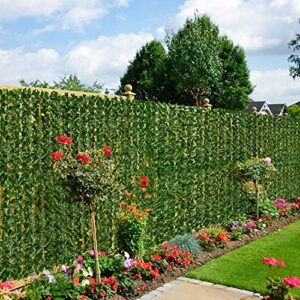 DearHouse Artificial Ivy Privacy Fence, 177.2x78.7inch Artificial Hedges Fence and Faux Ivy Leaf Decoration for Outdoor Decor, Home, Garden Decor