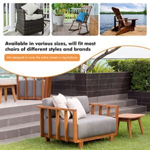 Patio Furniture Covers Waterproof for Chairs, 100% Outdoor Waterproof Durable Patio Outdoor Chair Cover, Lawn Sofa Cover with Handle for Patio Furniture, Beige & Brown (32W x 34D x 36H)