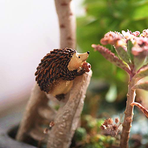 MUAMAX Miniatures Hedgehog Figurines Fairy Garden Hedgehog Accessories Suppliers Mini Hedgehog Animals Micro Landscape Bonsai Craft Decor Miniature Garden Ornaments