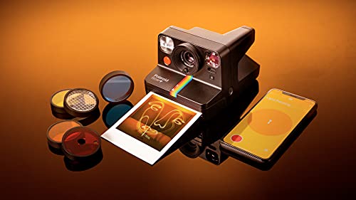 Polaroid Now+ Black (9061) - Bluetooth Connected I-Type Instant Film Camera with Bonus Lens Filter Set
