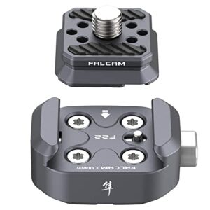 ulanzi f22 quick release plate, camera mount thread adapter seat quick setup kit with 1/4″ screw to f22 qr system for canon/sony/nikon cameras/dji/moza stablizers switch between tripod/monopod/slider