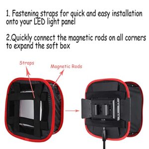 Collapsible Softbox LED Light Panel Softbox Led Panel Soft Box Light Diffuser Panel Sofbox Fotografia,16X16 in Portable Light Diffuser Square Softbox,Foldable Diffuser Mini Softbox for Studio Softbox