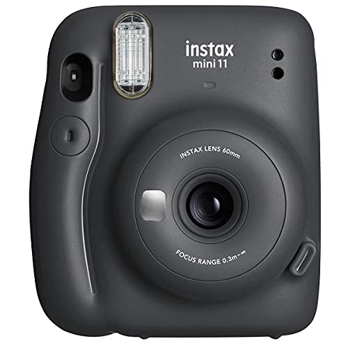 Fujifilm Instax Mini 11 Instant Film Camera, Charcoal Gray - with Slinger Instax Mini 11 Accessory Kit, 2X Fuji instax Mini I nstant Daylight Film Twin Pack, 20 Exposures