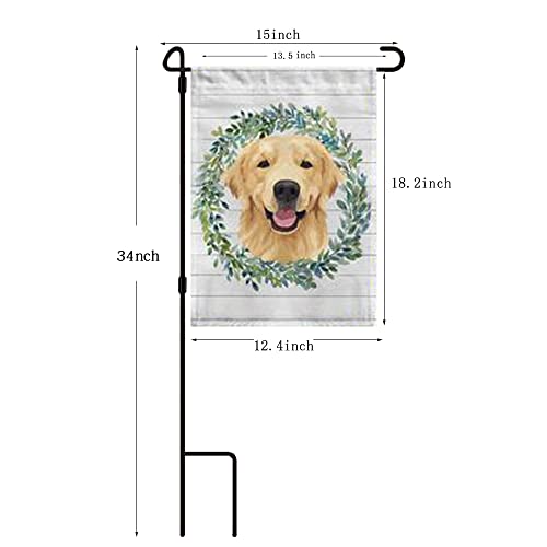 Garden Flag Holder Stand 10 Pack Garden Flag Pole for 13.5" Width 12 x 18 Inches Flags with Anti-Wind Clip for Outdoor Garden Yard Lawn