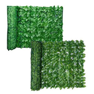 enfudid 1 pcs artificial leaf fence privacy screen outdoor garden artificial faux ivy hedge leaf privacy fence wall screen decorative fence screen green