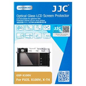 jjc anti-scratch tempered glass camera screen protector cover for fujifilm x100v x-t4 xt4 x-e4 xe4 digital camera screen protection