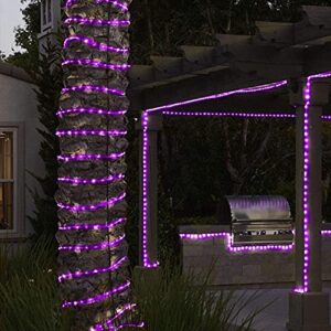 SUNSEATON Solar Rope Lights,50 LEDs 16ft/5M Waterproof Solar String Copper Wire Light,Outdoor Rope Lights for Garden Yard Path Fence Tree Wedding Party Decorative (Purple)