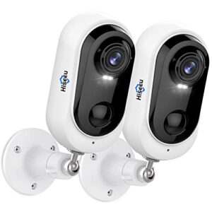 hiseeu 2c10 battery security cameras spotlight wifi camera for home security surveillance outdoor,ip65,2-way audio,indoor baby monitor