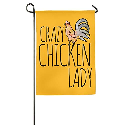 EHAKB I Love Chickens Home Flag Seasonal Garden Flag Concise Outdoor Flags Funny Yard Flag