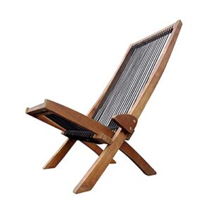 DCMTOAMZ Acacia Folding Wooden Outdoor Chair -Foldable Low Profile Lounge Chair for The Deck, Lawn, Porch, Balcony, Patio, Garden or Home Furniture, Tamarack Chair, Fire Pit Chairs