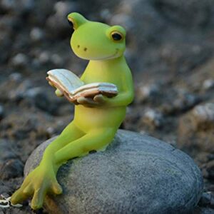 Gemmia Miniature Fairy Garden Frog Statue- It's a New Day