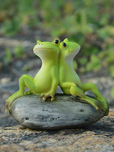 Gemmia Miniature Fairy Garden Frog Statue- It's a New Day