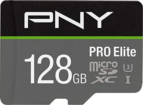 PNY 128GB PRO Elite Class 10 U3 V30 microSDXC Flash Memory Card - 100MB/s, Class 10, U3, V30, A2, 4K UHD, Full HD, UHS-I, micro SD