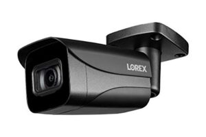 lorex indoor/outdoor 4k ip security camera, add-on metal bullet camera for wired surveillance system, color night vision and ultra hd, black [requires recorder]