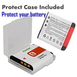 Kastar Battery (X2) & LCD Slim USB Charger for Sony NP-BG1 NPBG1 NP-FG1 NPFG1 and Cyber-Shot DSC-W120 W150 W220 DSC-H3 H7 H9 H10 H20 H50 H55 H70 DSC-HX5V DSC-HX7V DSC-HX9V DSC-HX10V DSC-HX30V