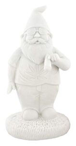 gnometastic gnude gnomes – unpainted smoking gnome, 8.5″ inches – diy paint your own gnome – funny garden gnomes to paint for adults, outdoor or indoor