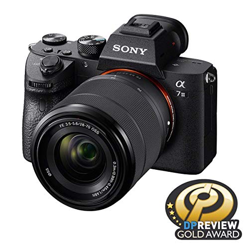 Sony a7 III Full-frame Mirrorless Interchangeable-Lens Camera with 28-70mm Lens Optical with 3-Inch LCD, Black (ILCE7M3K/B) (Renewed)